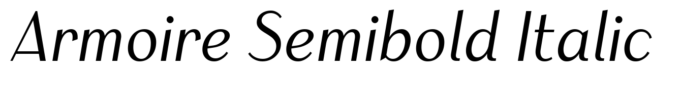 Armoire Semibold Italic